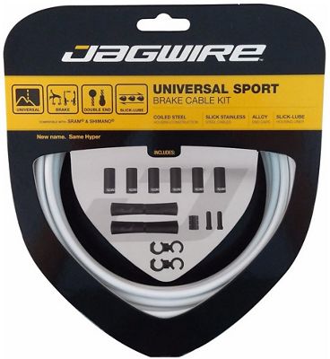 Jagwire Universal Sport Brake Cable Kit - White, White