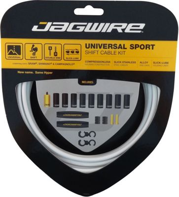 Jagwire Universal Sport Gear Cable Kit - White, White