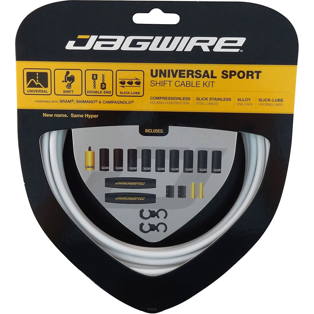 Jagwire Universal Sport Gear Cable Kit - White, White