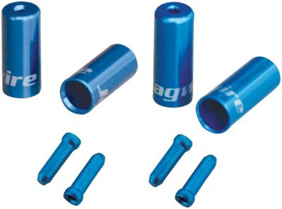 Jagwire Ferrules and Tidys Kit (Braided Casing) - Blue, Blue