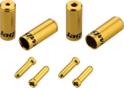 Jagwire Ferrules and Tidys Kit (Braided Casing) - Gold, Gold