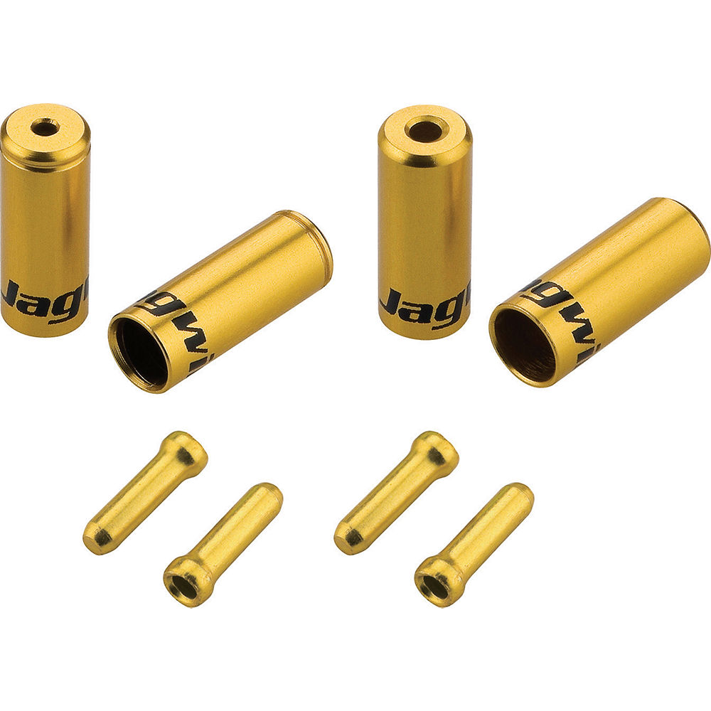 Jagwire Ferrules and Tidys Kit (Braided Casing) - Gold, Gold