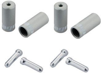 Jagwire Ferrules and Tidys Kit (Braided Casing) - Silver, Silver