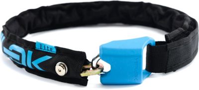 Hiplok LITE Wearable Bicycle Chain Lock - Black - Cyan - Sold Secure Bronze Rated, Black - Cyan