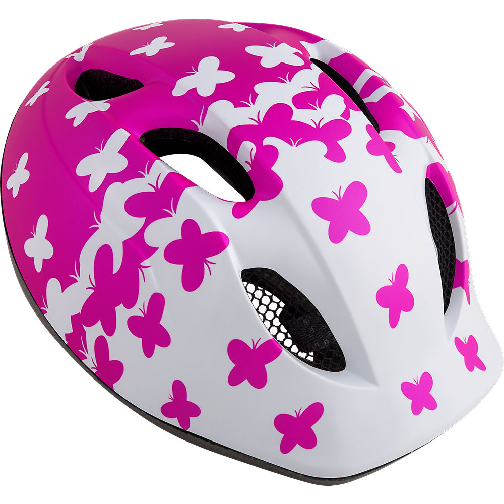 Image of MET Super Buddy Kids Cycling Helmet - White / Pink Butterflies / Unisize