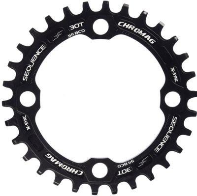 Chromag Sequence 94 BCD X-Sync Chainring - Black - 4-Bolt, Black