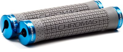 Chromag Clutch Grips - Grey - Blue - 146mm, Grey - Blue