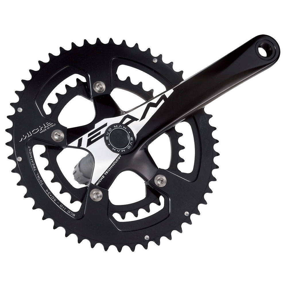Pédalier Miche Team Evo Max 10v - Noir - 110mm, Noir