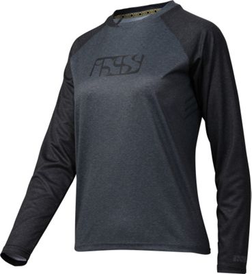 IXS Womens Progressive 7.1 LS Jersey - Graphite - Black - L}, Graphite - Black