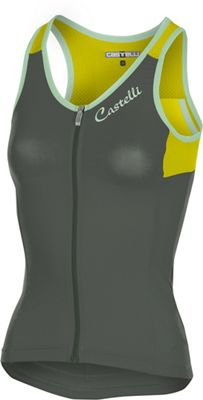Maglia Donna Castelli Solare  - Forest Gray-Yellow Fluo, Forest Gray-Yellow Fluo