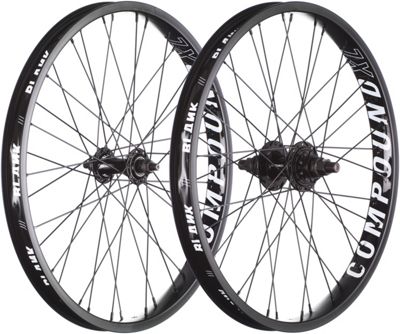 Blank Compound XL BMX Wheelset - Black - 20", Black