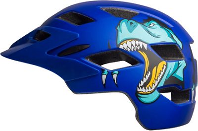 Bell Sidetrack Youth Helmet 2019 - Matt Blue T-Rex MY19 - One Size}, Matt Blue T-Rex MY19