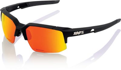 Lunettes de soleil 100% SpeedCoupe Sport (verres miroir) - Soft Tact Noir - Rouge Multi miroir, Soft Tact Noir - Rouge Multi miroir