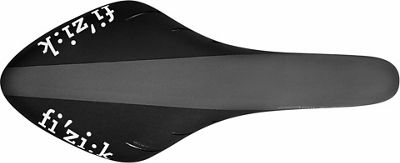 Fizik Arione R3 K:ium Rail Road Bike Saddle - Black-Grey with White Logo - Regular - 132mm Wide, Black-Grey with White Logo