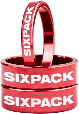 Distanziale Serie Sterzo Sixpack Racing - rosso - 1x5mm + 2x10mm, rosso