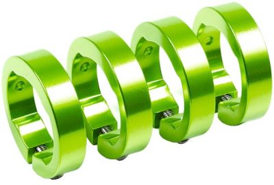 Click to view product details and reviews for Sixpack Racing Lock On Clamp Rings Electric Green Pack Of 4 Electric Green.