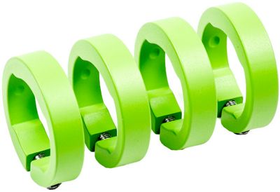 Sixpack Racing Lock-On Clamp Rings - Liquid Green - Pack of 4}, Liquid Green