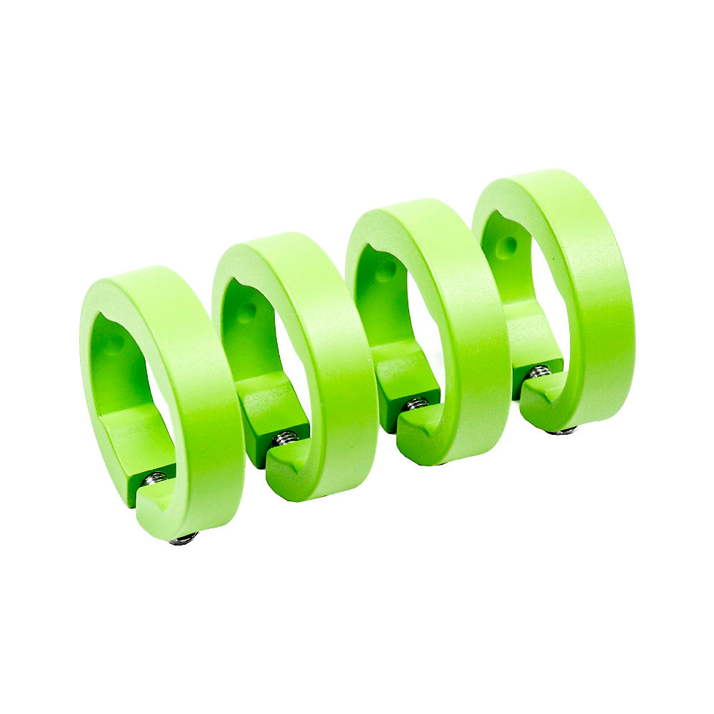 Sixpack Racing Lock-On Clamp Rings - Liquid Green - Pack of 4}, Liquid Green