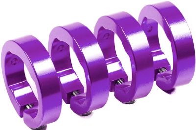Sixpack Racing Lock-On Clamp Rings - Purple - Pack of 4}, Purple