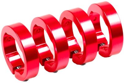 Sixpack Racing Lock-On Clamp Rings - Red - Pack of 4}, Red