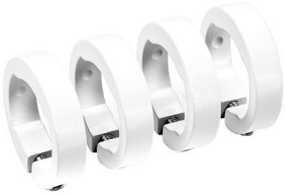 Sixpack Racing Lock-On Clamp Rings - White - Pack of 4}, White
