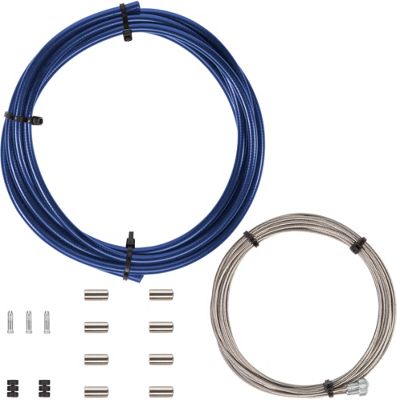 LifeLine Essential Road Brake Cable Kit - Blue - 2 x 2000mm Inner cable, 1 x 2100mm Outer}, Blue