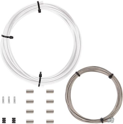 LifeLine Essential Road Brake Cable Kit - White - 2 x 2000mm Inner cable, 1 x 2100mm Outer}, White