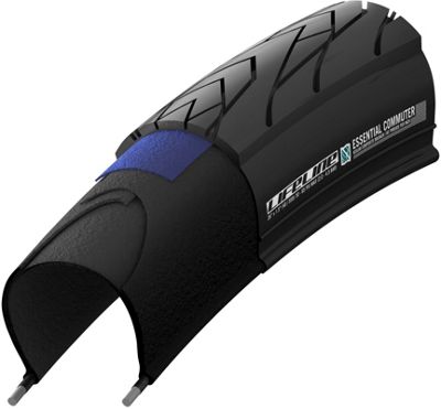 LifeLine Essential Commuter Mountain Bike Tyre - Black - Folding Bead, Black