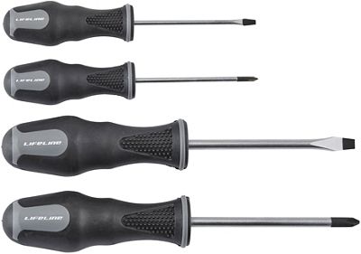 LifeLine Screwdriver Set - Black - 4 Pieces}, Black