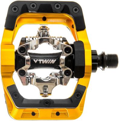 DMR V-Twin Clipless Mountain Bike Pedals - Gold, Gold