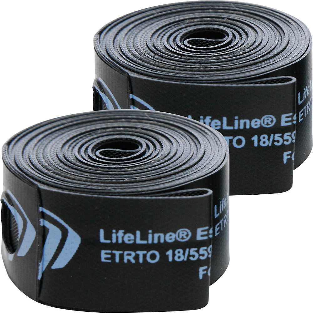 LifeLine Essential Rim Tape (2 Pack) - Black - Blue - 18mm, Black - Blue