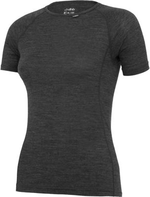 dhb Womens Merino Short Sleeve Base Layer - Dark Grey - UK 10}, Dark Grey