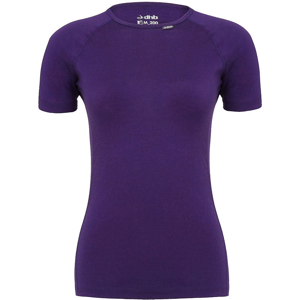 Maillot de corps dhb Merino (femme, manches courtes) - Violet foncé - UK 10, Violet foncé