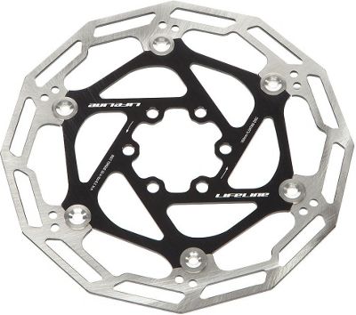 LifeLine Floating Disc Brake Rotor (160mm) - Silver Grey - Black - 160mm}, Silver Grey - Black