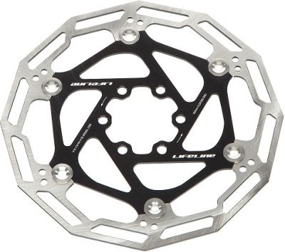 LifeLine Floating Disc Brake Rotor (160mm) - Silver Grey - Black, Silver Grey - Black