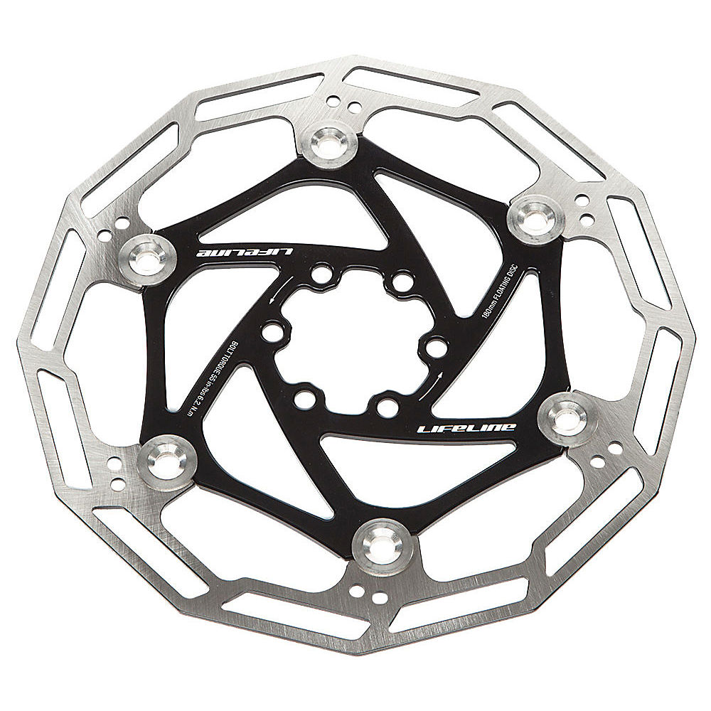 Disque pour frein LifeLine Floating - 180mm - Gris argent - Noir