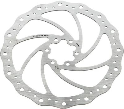 LifeLine One Piece Stainless Disc Rotor (180mm) - Silver Grey, Silver Grey