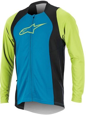 Maglia maniche lunghe Alpinestars Drop 2 Full Zip  - blu brillante - verde, blu brillante - verde