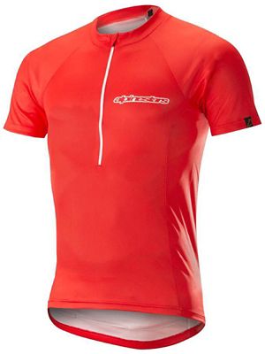 Maillot Alpinestars Elite (manches courtes)  - Rouge Blanc, Rouge Blanc