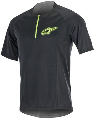 Maillot Alpinestars Rover 2 (manches courtes) 2017 - Noir - Vert léger, Noir - Vert léger