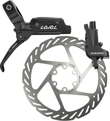 SRAM Level Mountain Bike Disc Brake and Rotor - Black - Right Hand - Rear, Black