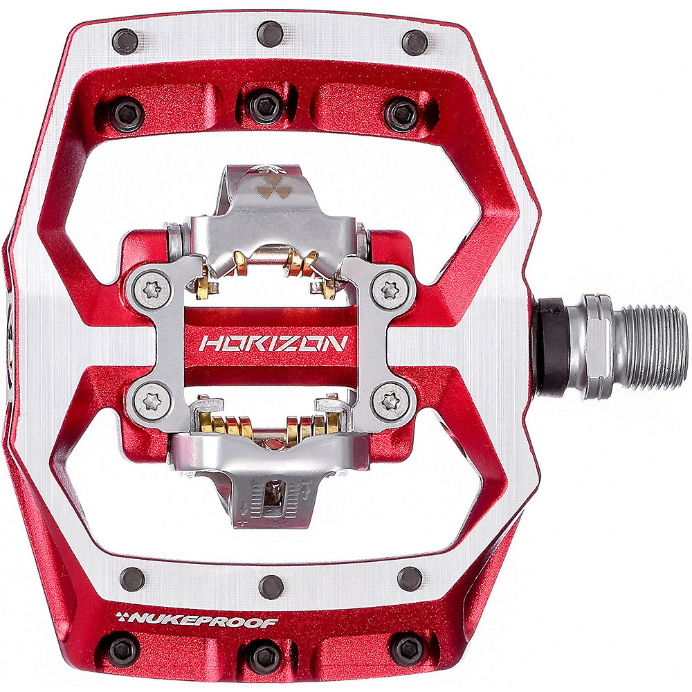 Pédales de descente Nukeproof Horizon CL (chrome-molybdène) - Rouge, Rouge