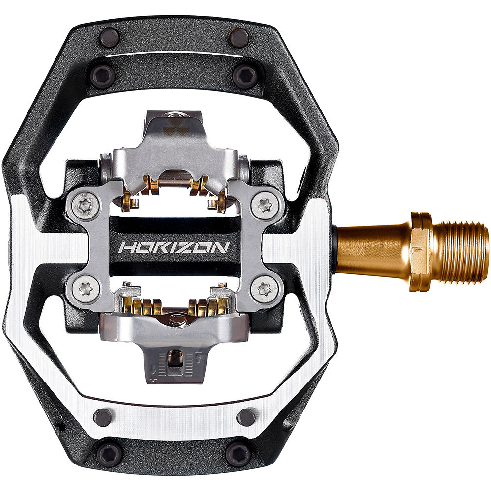 Pédales de trail Nukeproof Horizon CS (titane) - Noir - Or, Noir - Or
