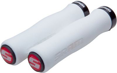 SRAM Contour Foam Locking Bike Grips - White - Black - 129mm}, White - Black