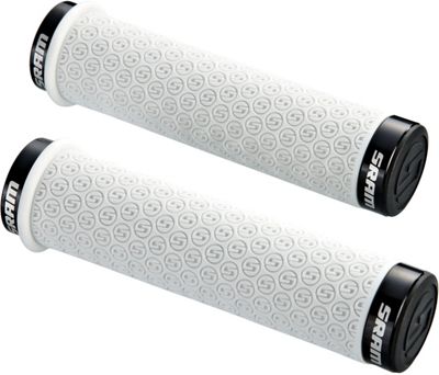 SRAM DH Silicone Locking MTB Handlebar Grips - White - 139mm}, White