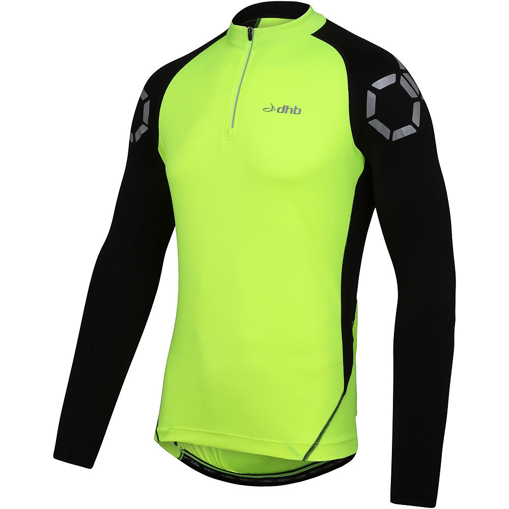 Maillot à manches longues dhb Flashlight - Fluro - Jaune