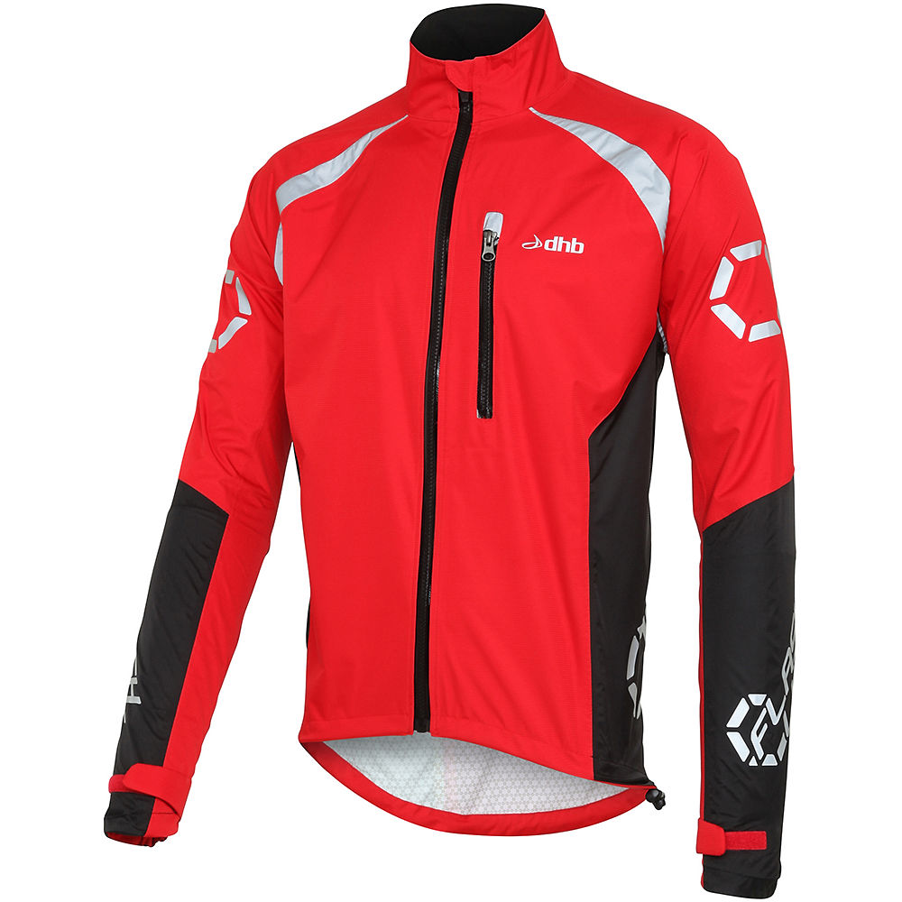 Veste dhb Flashlight Waterproof - Rouge-Noir, Rouge-Noir