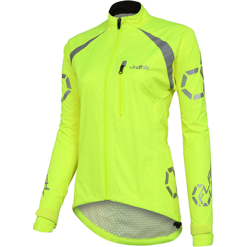 Veste dhb Flashlight imperméable Femme - Fluro - Jaune