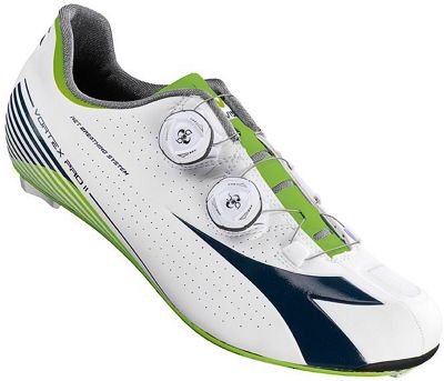 Image of Chaussures de route Diadora Vortex Pro II (SPD-SL) - White - Blue - Acid Green, White - Blue - Acid Green