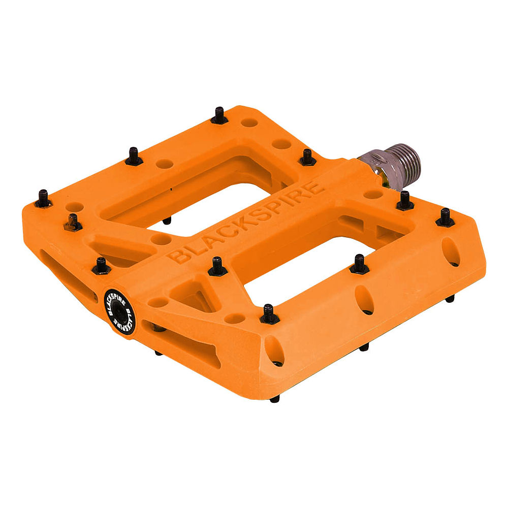 Blackspire Nylotrax Flat Mountain Bike Pedals - Orange, Orange